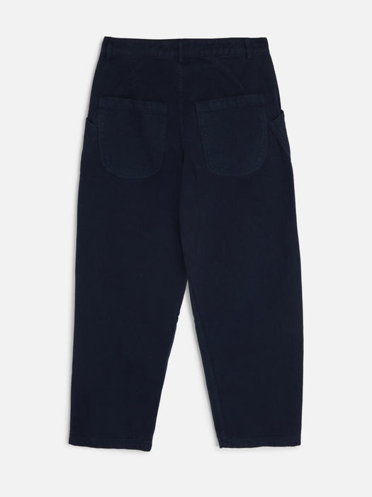 YMC Women Twisted Seam Trousers in Navy