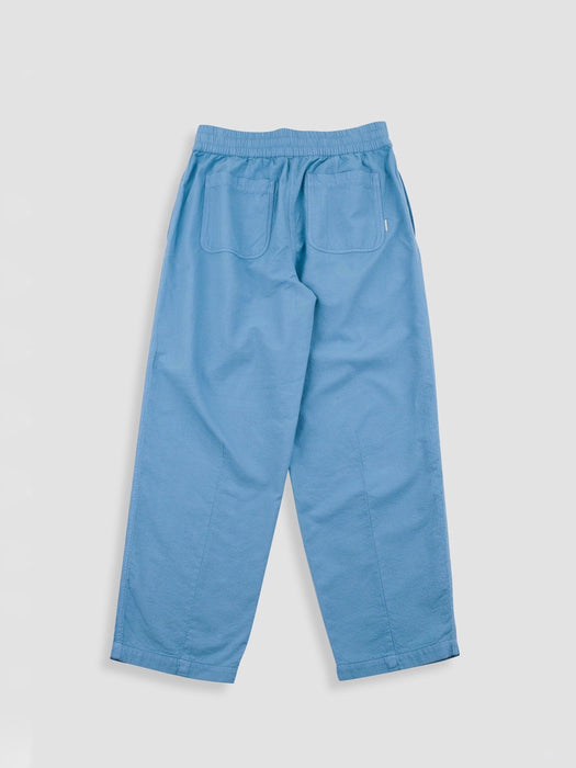 Folk Women Drawcord Baggy Pant in Light Indigo Topstitch