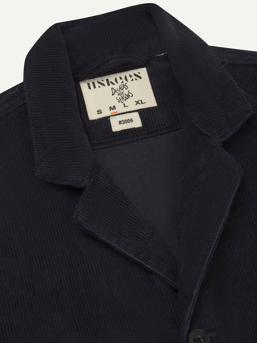 Uskees Cord Blazer in Midnight Blue