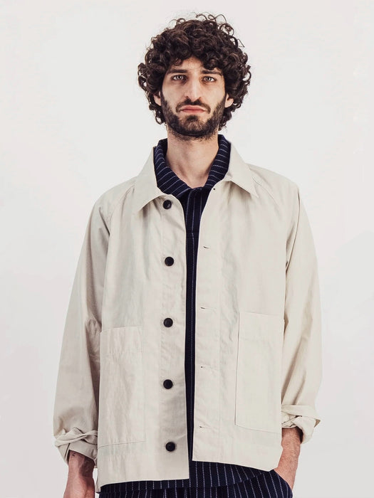 Parages Coach Jacket in Chalk Ripstop