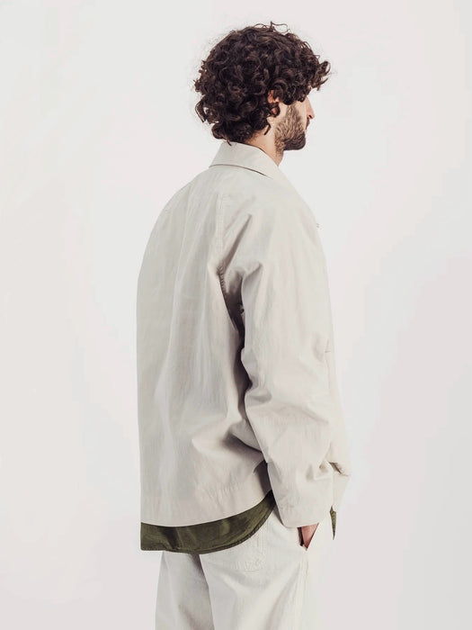 Parages Coach Jacket in Chalk Ripstop