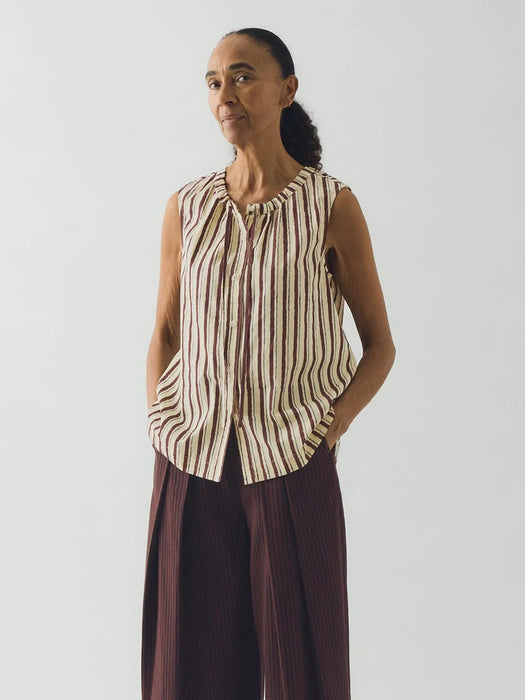 Toast Women Sorbet Stripe Top in Pastel Lemon