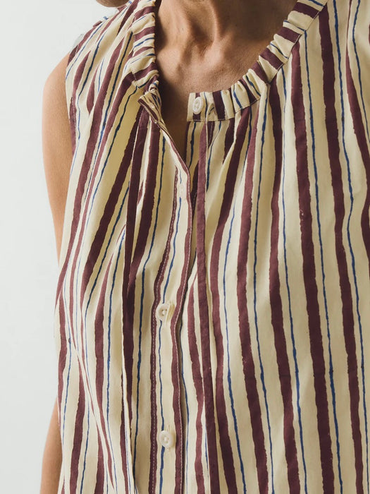 Toast Women Sorbet Stripe Top in Pastel Lemon