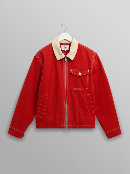 Wax Mason Canvas Jacket in Red