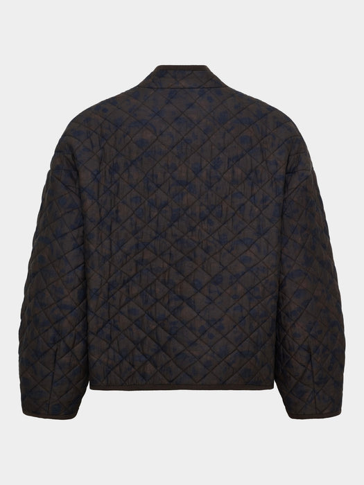 Anne-Mi Mols Quilt Jacket  in Brown / Navy Print