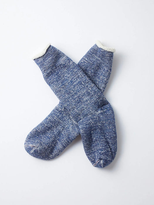 Rototo Double Face Socks in Deep Ocean