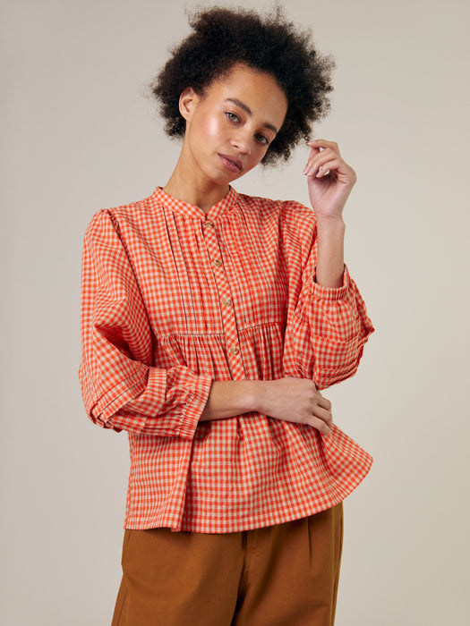 Sideline Happy Shirt in Red Check