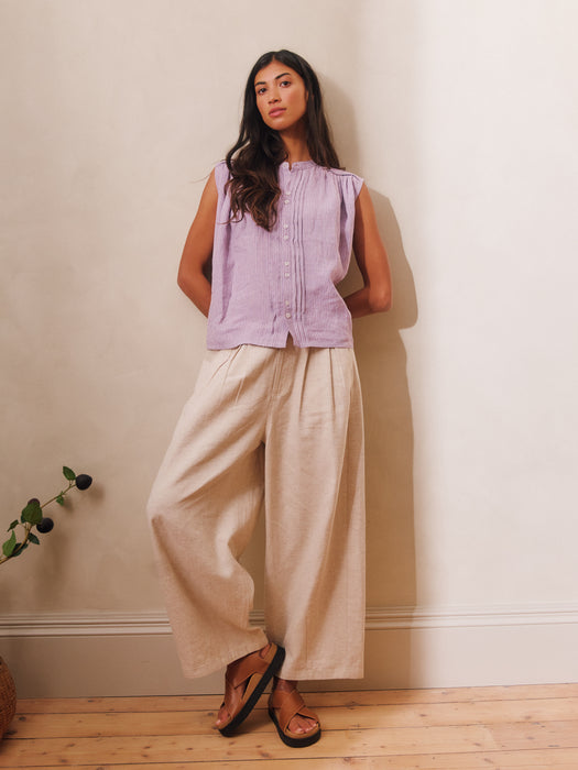 Sideline Leila Trousers in Oat