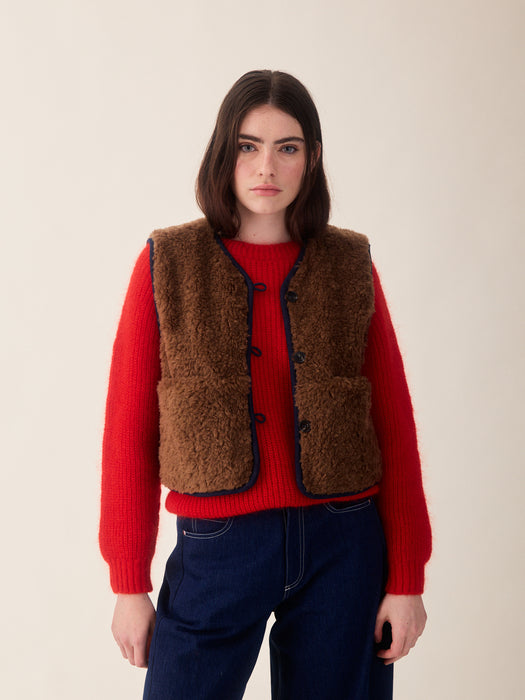 Sideline Aida Vest in Brown
