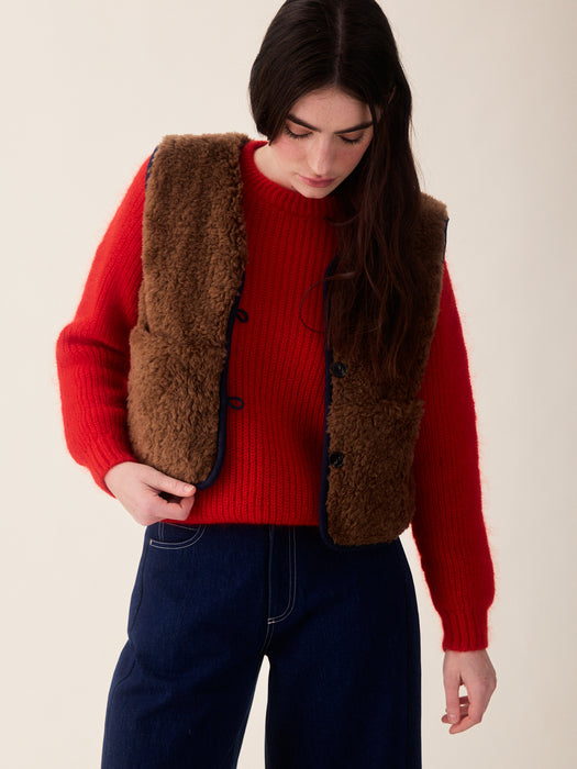 Sideline Aida Vest in Brown