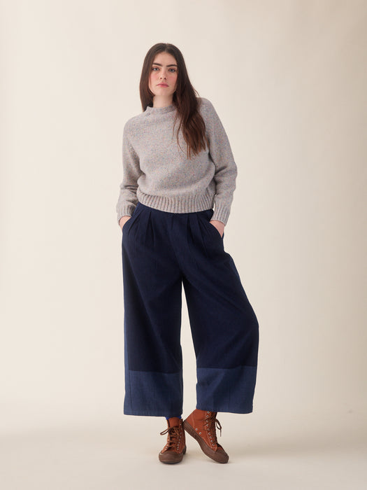 Sideline Leila Trousers in Indigo Mix