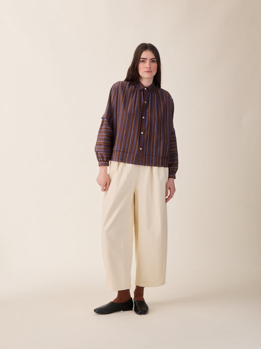 Sideline Lotta Shirt in Chocolate Stripe