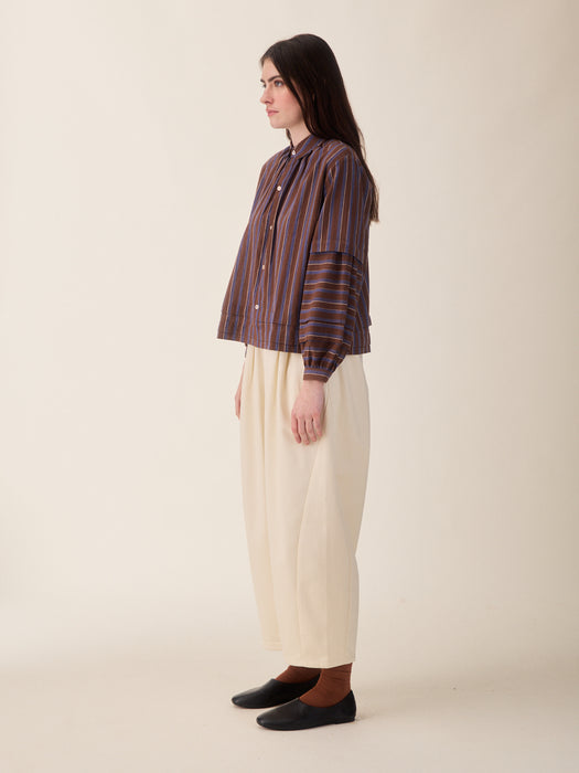 Sideline Lotta Shirt in Chocolate Stripe