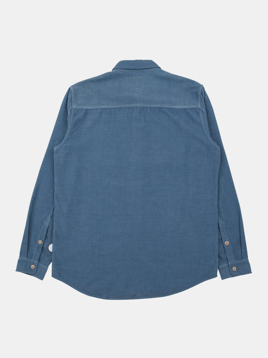 Folk Babycord Shirt in Soft Blue