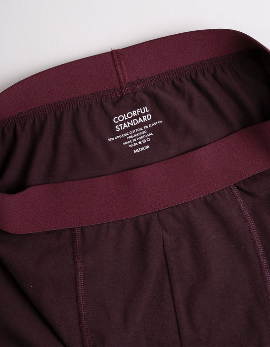 Colorful Standard Boxer Briefs in Oxblood Red